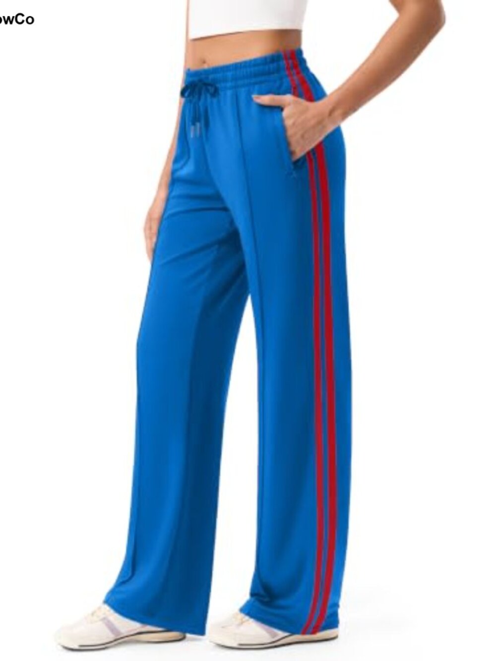 Women's Track Pants Straight Leg Drawstring Zip Pockets Active